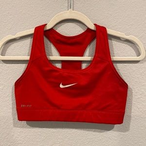 Nike Red Small Sports Bra High Impact Dri Fit